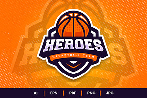 Basketball Sports Logo Template