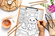 Coloring Pages For Adults and Kids, an Animal Illustration by AlineArtStore (Thumbnail 4 of 6)