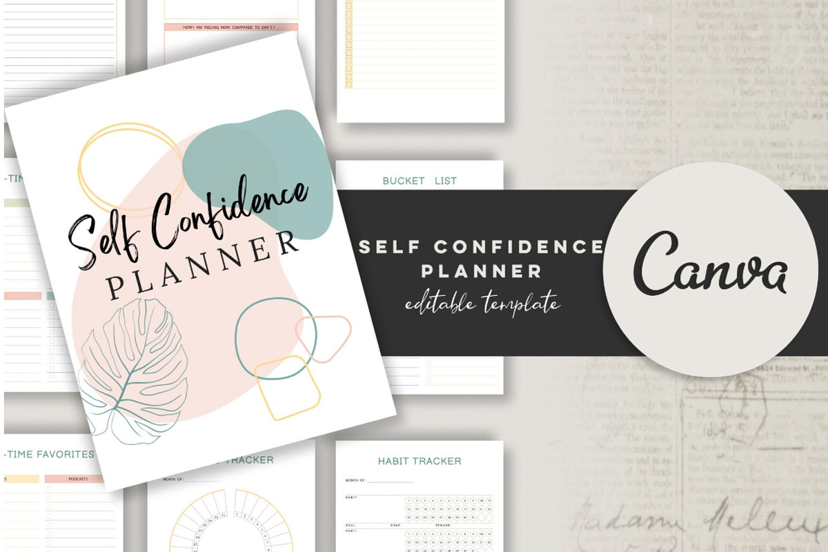 Printable Self Confidence Planner, a Stationery Template by Design House (Photo 1 of 9)
