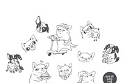 Silly Dogs hand drawn prints, an Illustration by Anastasiya Klempach (Thumbnail 3 of 10)