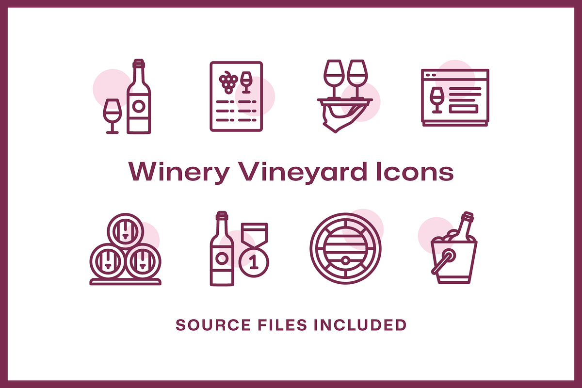 36 Winery Vineyard Icons, an Icon by Furnace (Photo 3 of 5)