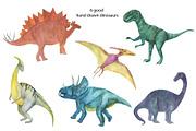 Dinosaurs - watercolor collection, an Illustration by ramika (Thumbnail 4 of 4)