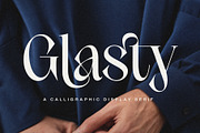 Glasty — A Calligraphic Serif, a Serif Font by nirfonic (Thumbnail 1 of 12)