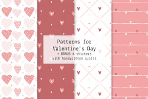 Valentine’s Day Seamless Patterns