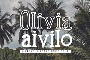 Olivia - A playful retro serif font