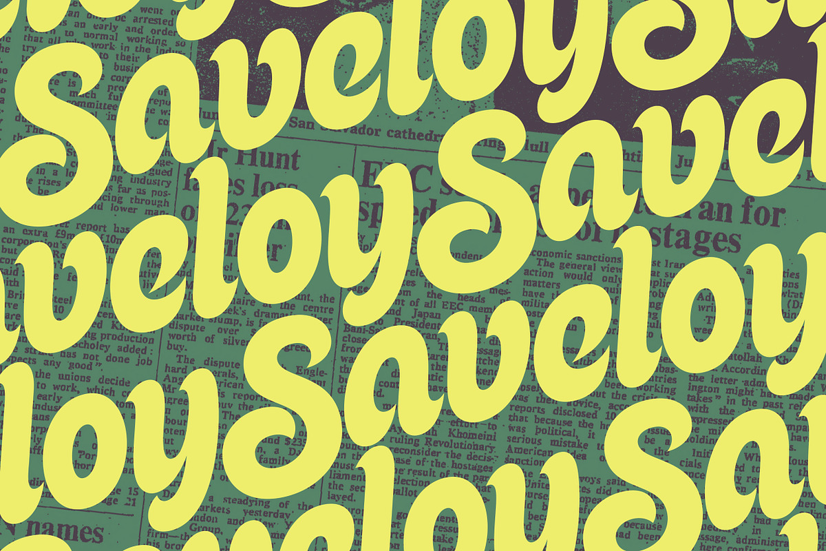 Saveloy, a Handwritten Font by Simon Walker (Photo 1 of 8)