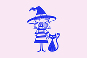 Halloween Witch Characters Set, a Person Illustration by Danil Polshin (Thumbnail 3 of 6)