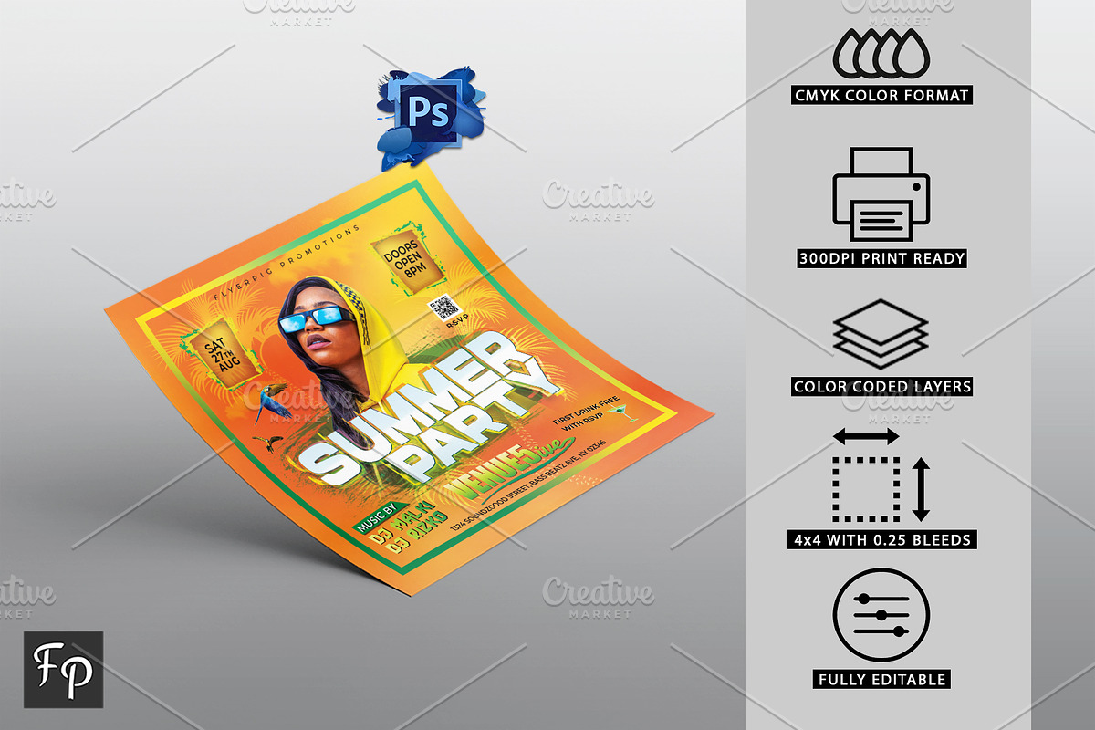 Club Party Flyer, a Flyer Template by FlyerPig (Photo 3 of 3)