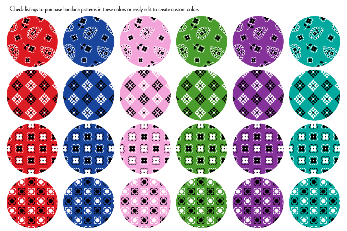 Seamless Red Bandana Patterns preview 8