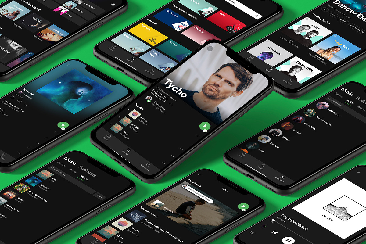 Spotify UI Kit, a Social Media Template by Defects (Photo 1 of 2)