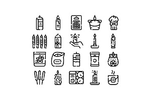 Aromatic burning candles and wax, an Object Graphic by pikepicture