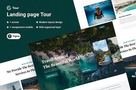 World Tour | Landing page Travel, a Landing Page Template by qaffvisual