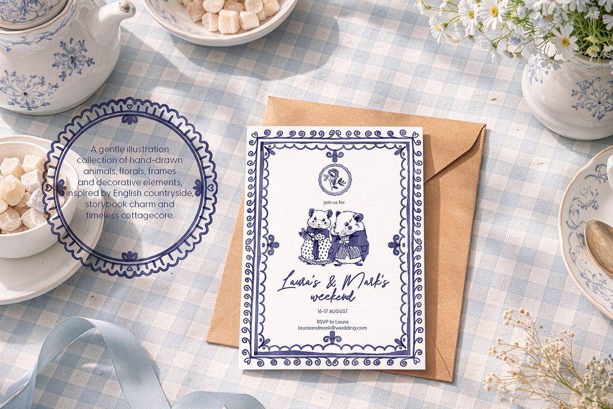 MyDear Beatrice: Vintage English set, a Decorative Illustration by ArtPavo (Photo 3 of 15)