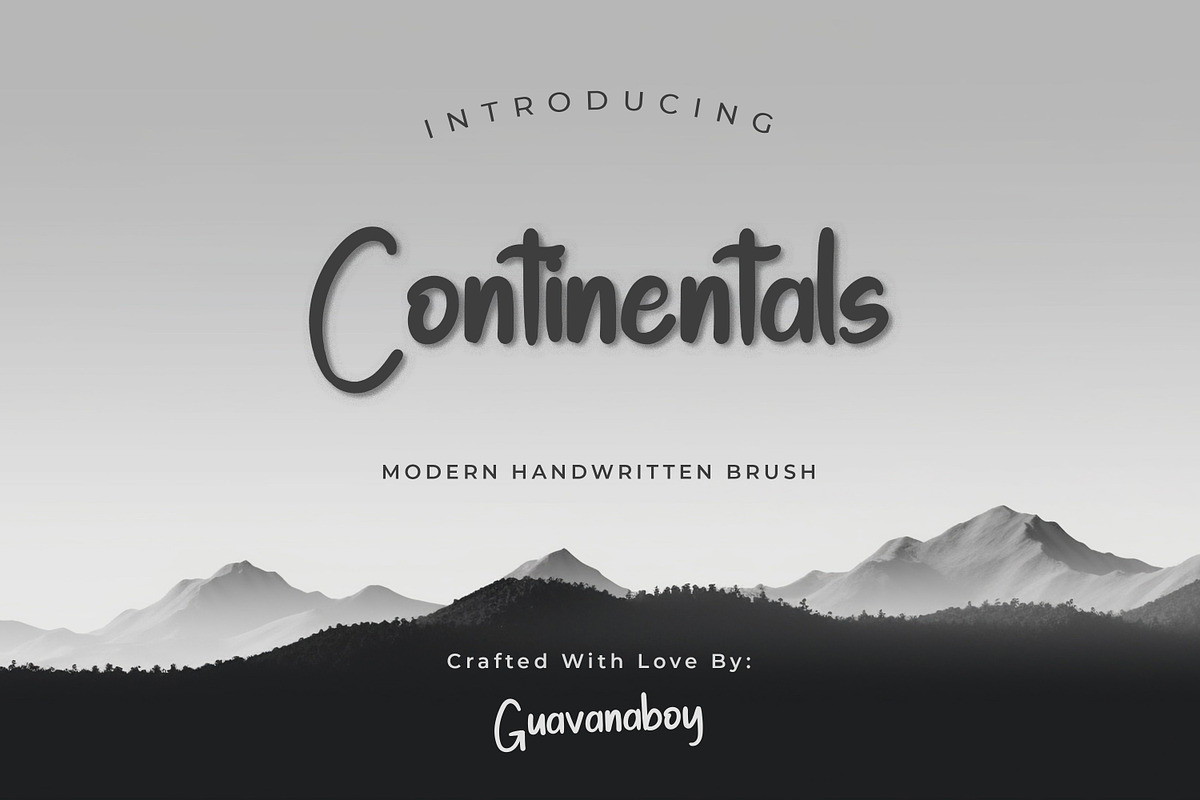 Continentals Modern San Serif Font, a Script Font by Guavanaboy (Photo 1 of 8)