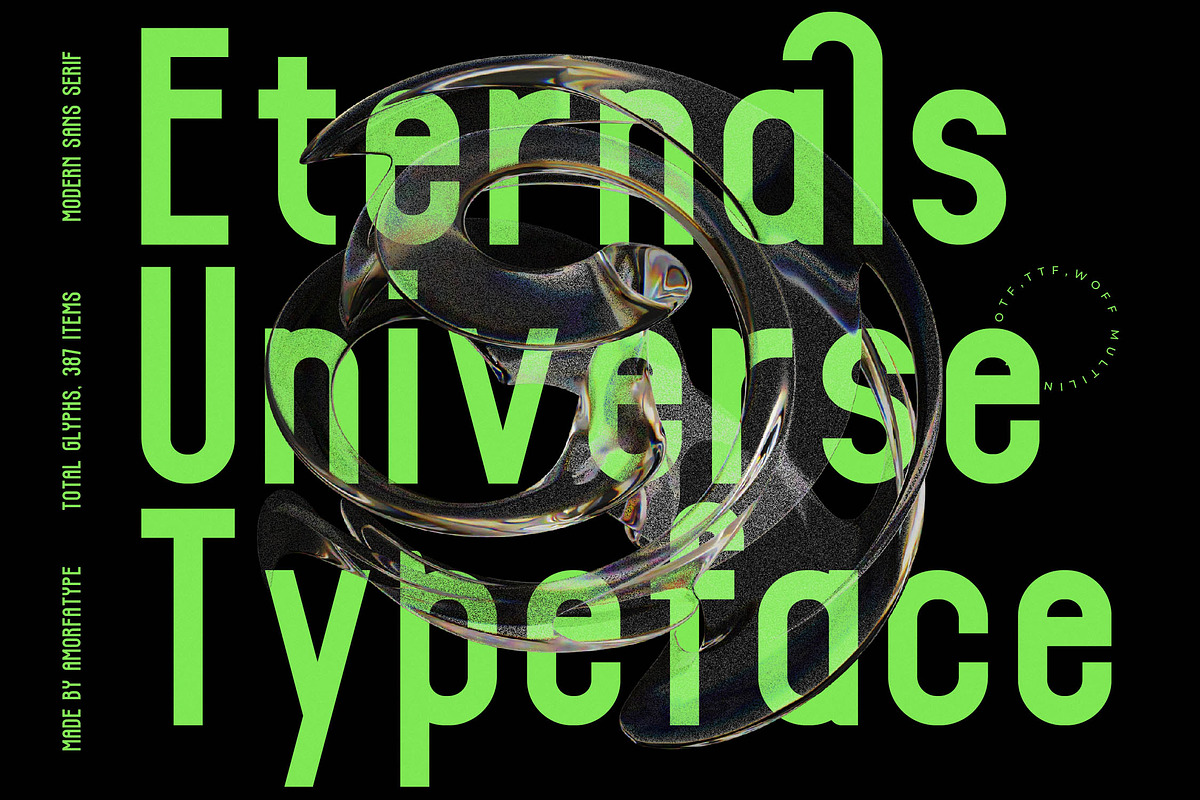 Eternals Universe Modern Sans Serif, a Sans Serif Font by AmorfaType (Photo 1 of 10)