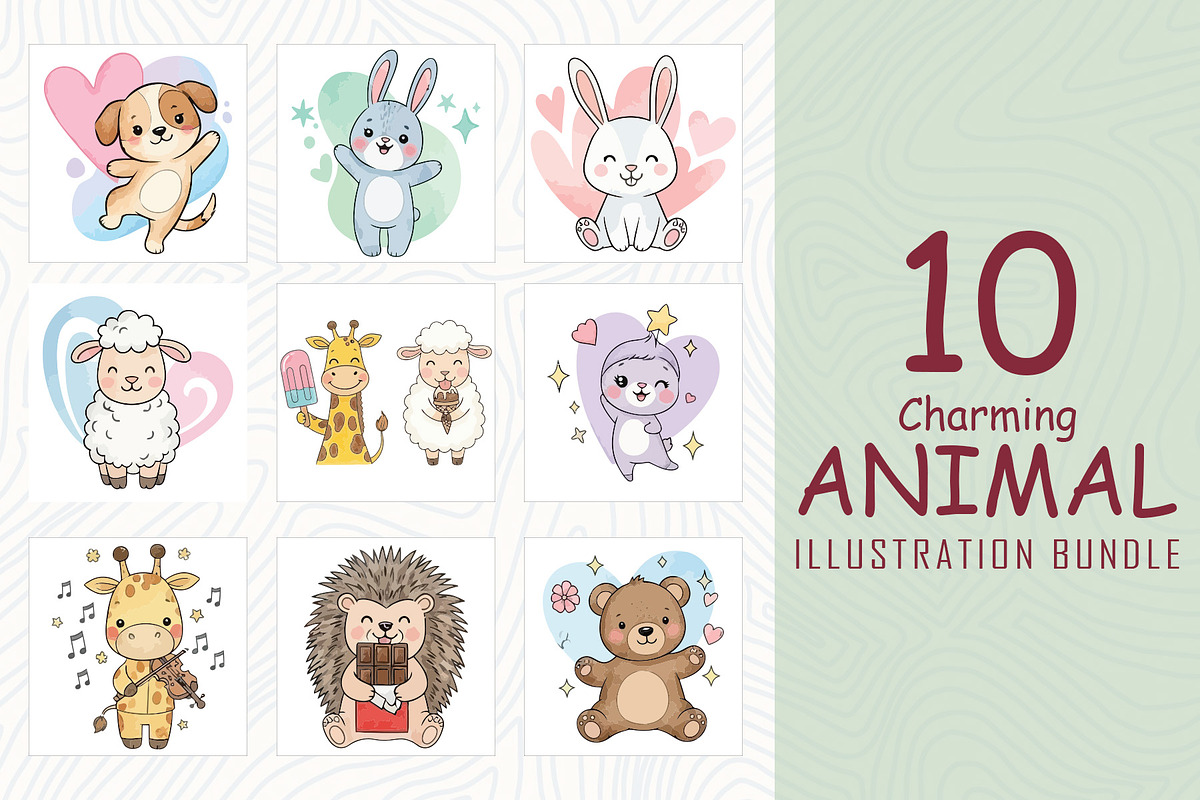 Cute charming animal illustrations, an Animal Illustration by Sofia's Fashion (Photo 3 of 3)