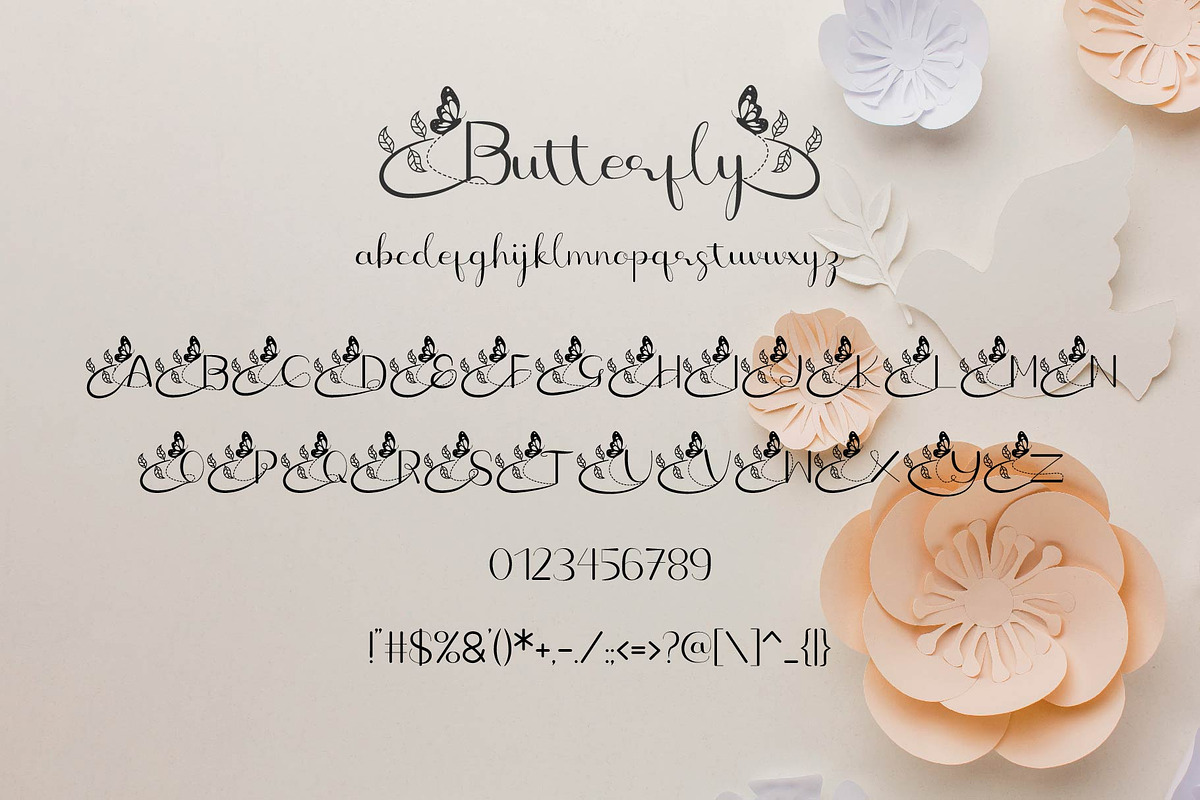 Butterfly - Script Font, a Script Font by Densu Creative (Photo 6 of 7)