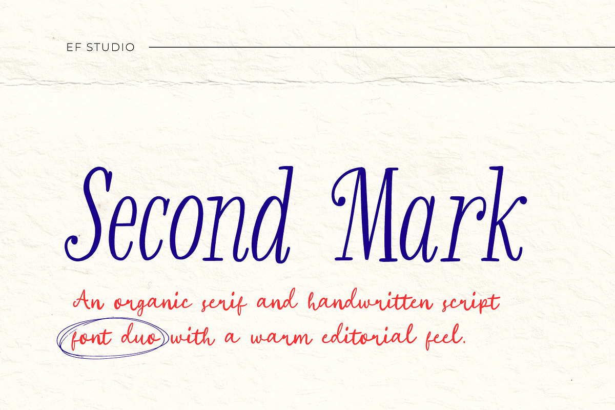 Second Mark Serif & Script, a Serif Font by Ef Studio (Photo 1 of 11)