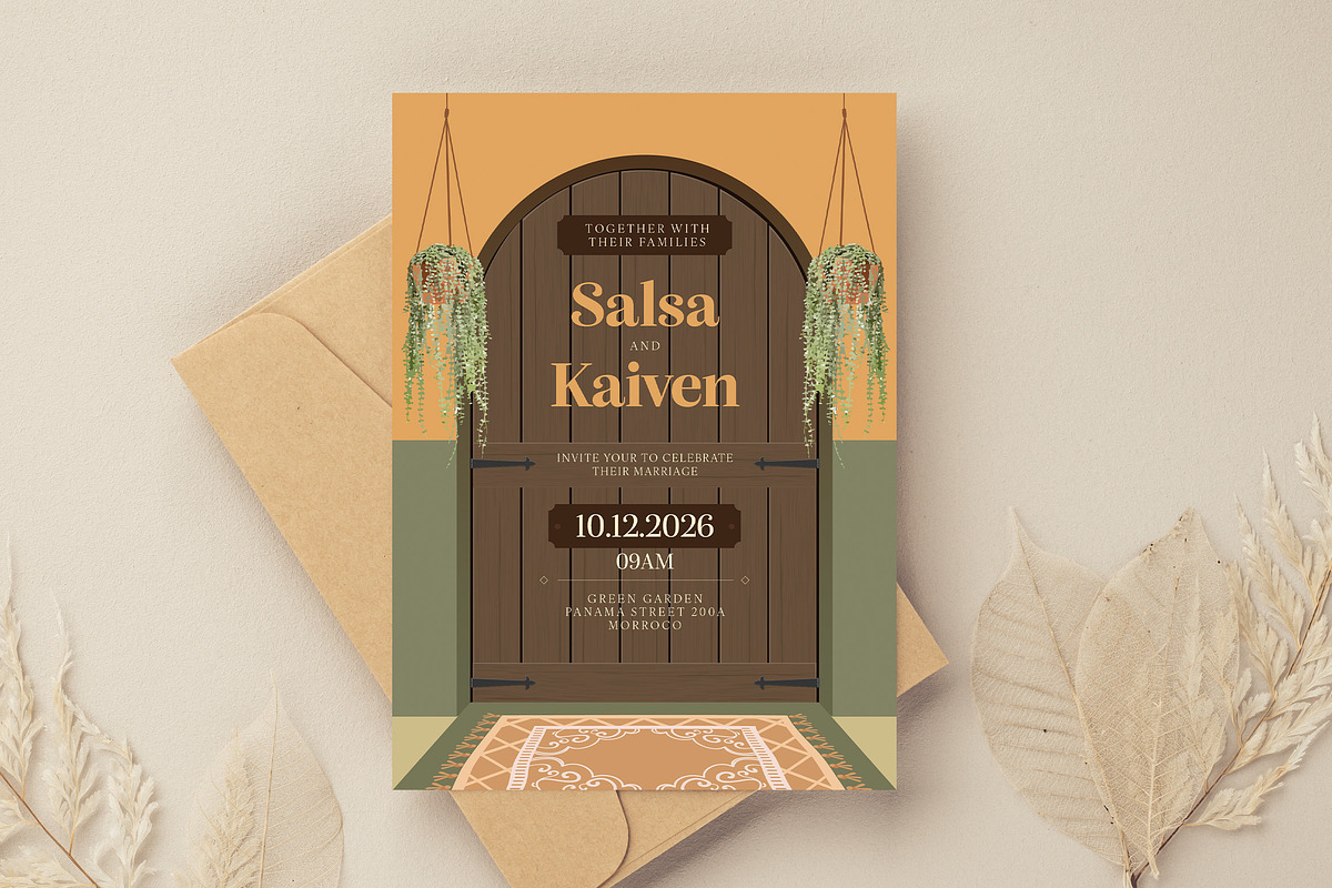 Old Door Wedding Invitation, an Invitation Template by Aarley Kaiven (Photo 1 of 2)