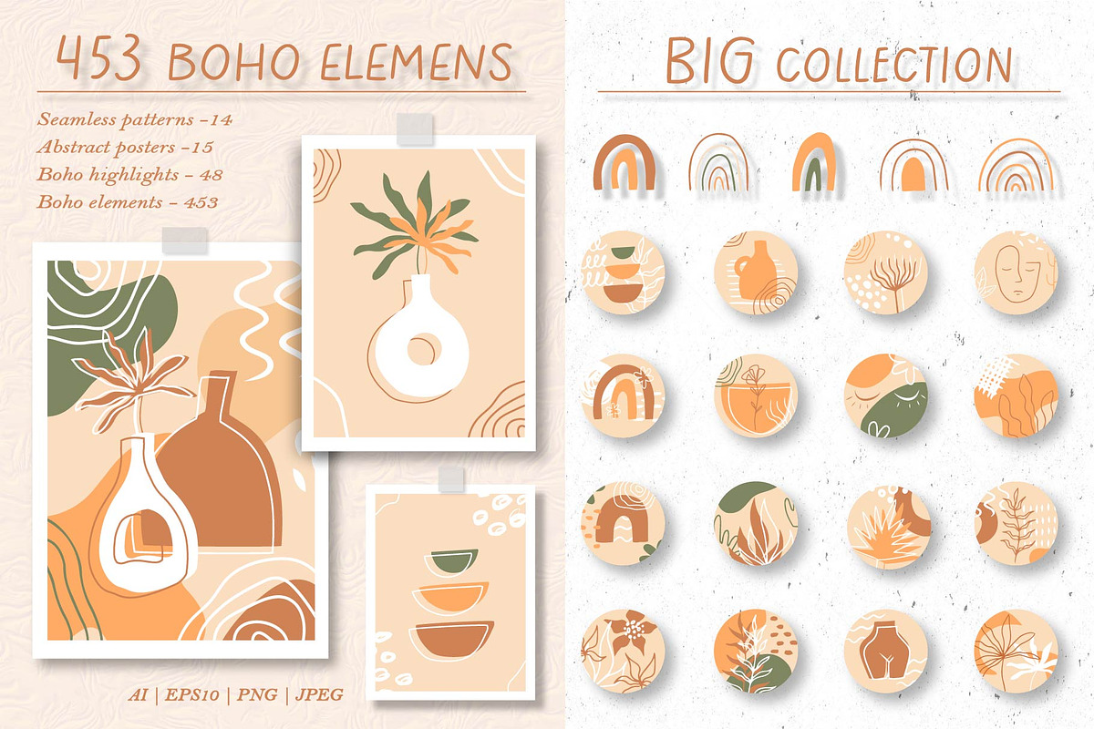 Boho Big collection, a Background Graphic by roskque (Photo 1 of 19)