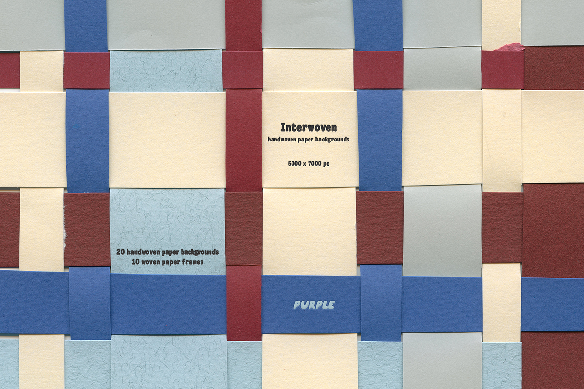 Interwoven Woven Paper Textures, a Texture Graphic by Purple (Photo 6 of 13)