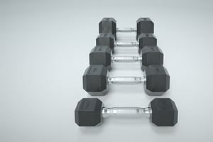 Hex Dumbbell Set And Rack