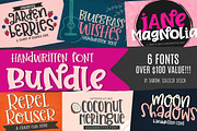 Handwritten Font Bundle, a Script Font by Sabrina Schleiger Design (Thumbnail 1 of 7)