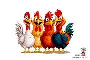 10 Funny Chickens Group PNG Clipart, an Illustration by Clipart Bloom (Thumbnail 6 of 12)