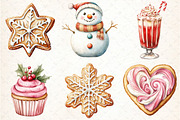 Sweet Christmas Clipart Bundle PNG, an Illustration by DreamCafeArt (Thumbnail 2 of 7)