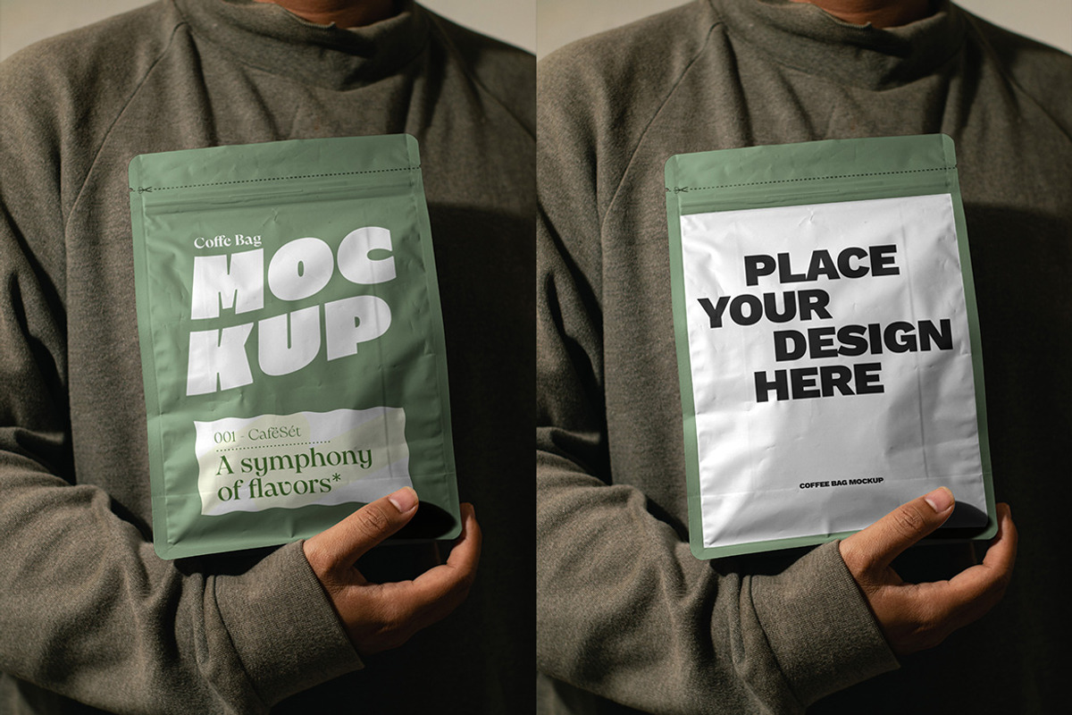Coffee Bag Mockup - VOL 1, a Product Mockup by Simetrica Labs (Photo 4 of 5)