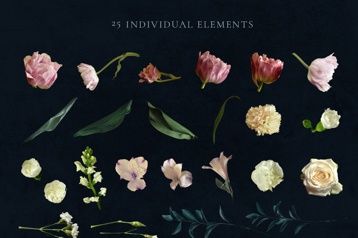 Luxury - REAL flowers' clipart set, an Illustration by CreativeFolks (Photo 6 of 9)