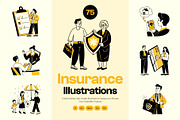 Insurance Drawing Illustration, a Solid Icon by Vectors Market (Thumbnail 1 of 9)