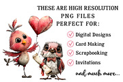 Quirky Valentine Birds Clipart, an Illustration by OK Design (Thumbnail 5 of 6)