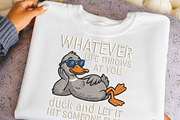 Funny Duck Quote PNG, an Object Illustration by DreamCafeArt (Thumbnail 6 of 6)