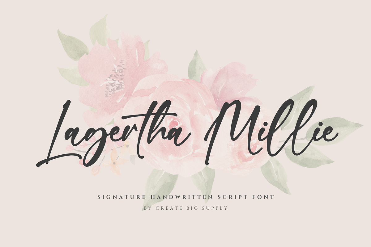 Quella Amber - Stylish Signature, a Handwritten Font by CreateBigSupply (Photo 9 of 9)