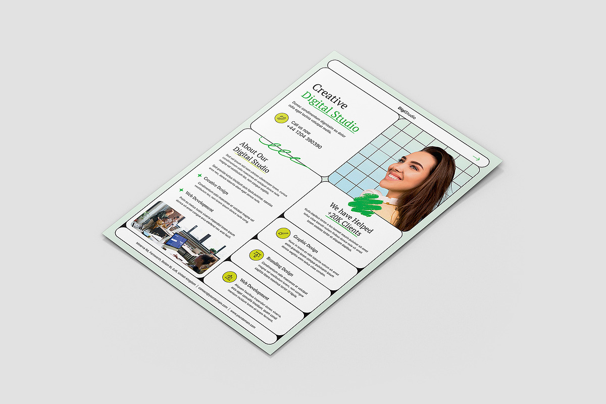 Digital Studio Flyer Canva Template, a Flyer Template by artbart (Photo 4 of 9)