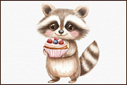 Watercolor Sweets Cute Bakery Animal, an Illustration by Sublimation Artist (Thumbnail 3 of 6)