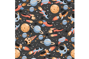 Cosmos Exploring Vector Seamless