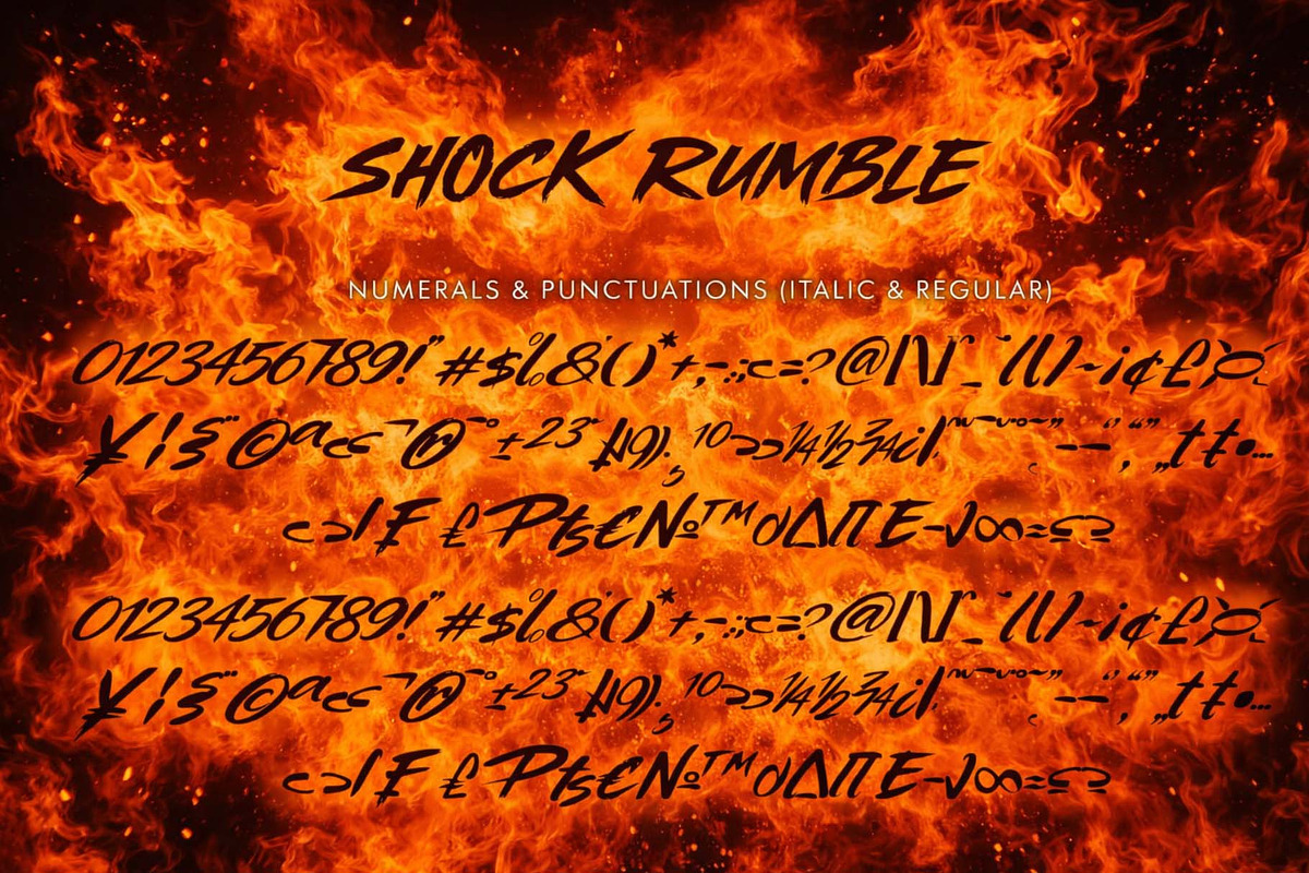 Shock Rumble, a Handwritten Font by Yoga Letter (Photo 7 of 8)