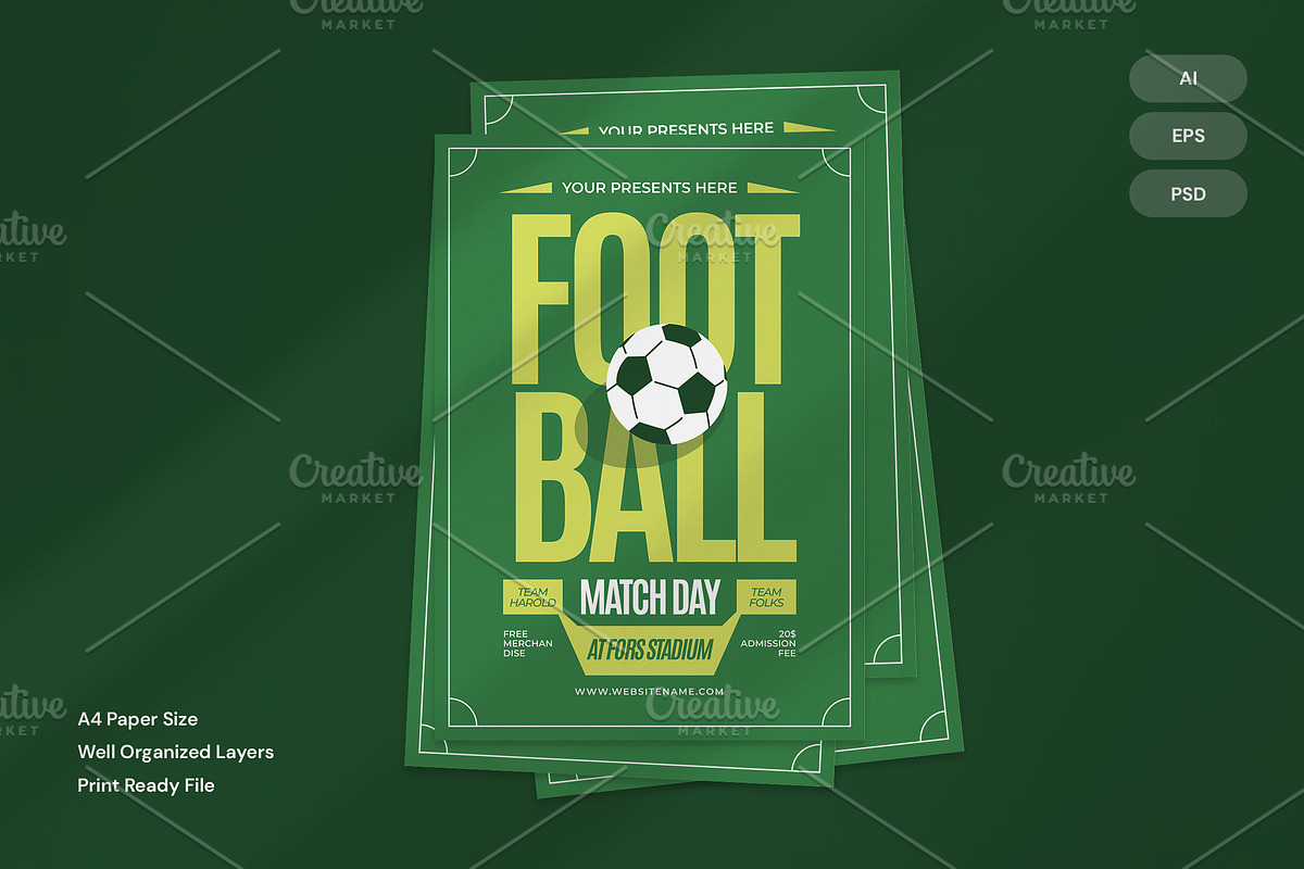 Football Match - Flyer, a Poster Template by Izdihaar_Studio (Photo 3 of 3)