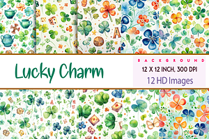 Lucky Charm Pattern, a Background Graphic by Printable Treasure