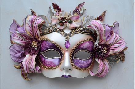 Venetian carnival mask with flowers, an Arts & Entertainment Photo by Ylivdesign