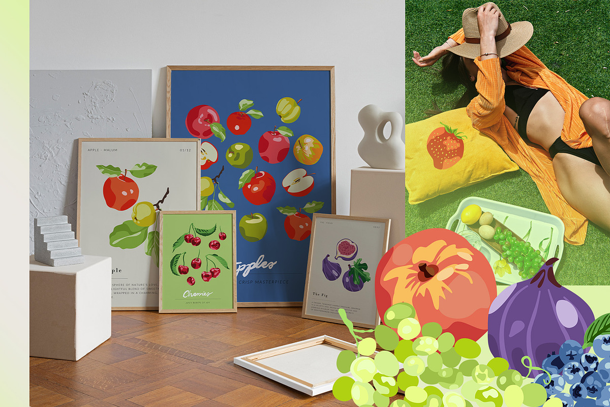 Fruits Season Posters & Patterns, an Illustration by SunnyAfternoons (Photo 13 of 13)