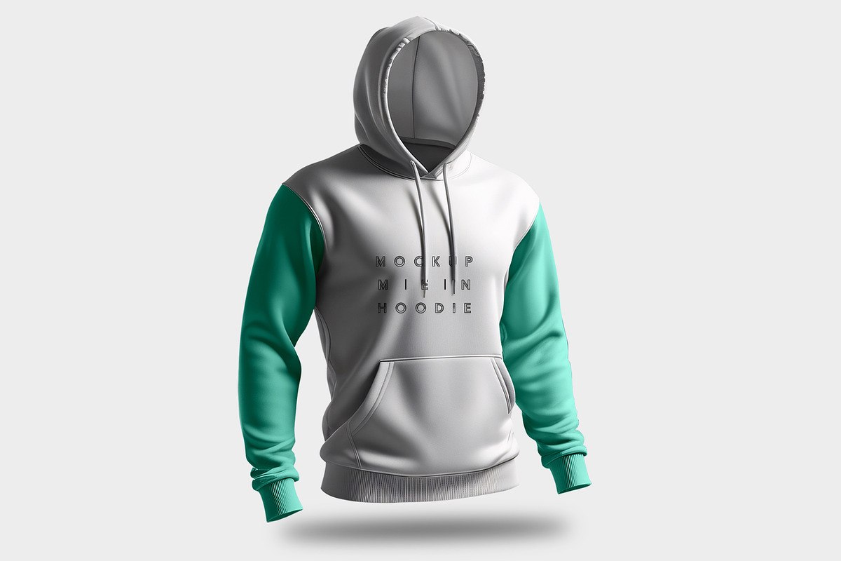 3D Mockups of the Oversize Hoodie, an Advertising Mockup by CreativeShaper (Photo 3 of 3)