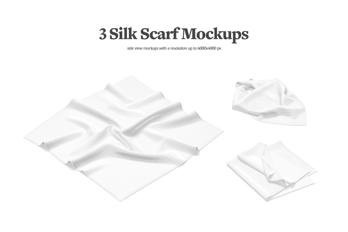 Wrapped Silk Scarf Mockups, a Product Mockup by rebrandy (Photo 2 of 10)