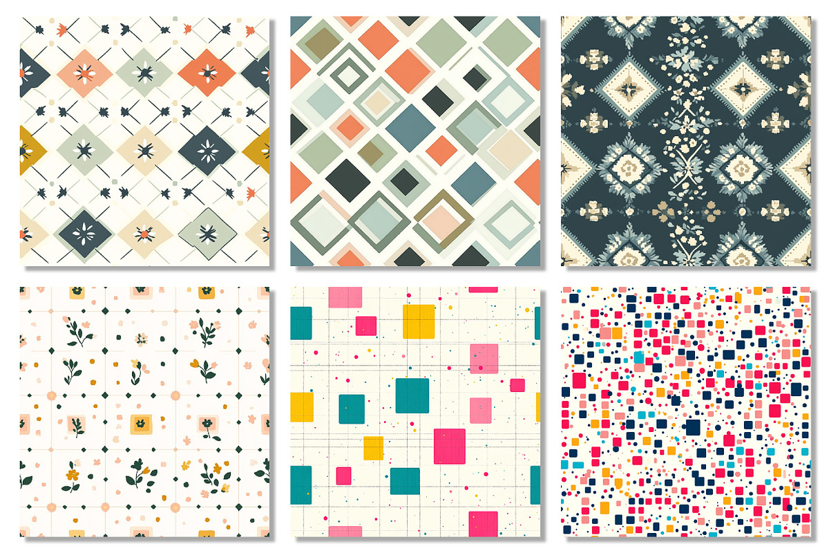 Modern Pixel Geometric Patterns, a Texture Graphic by Dream Creation (Photo 2 of 7)