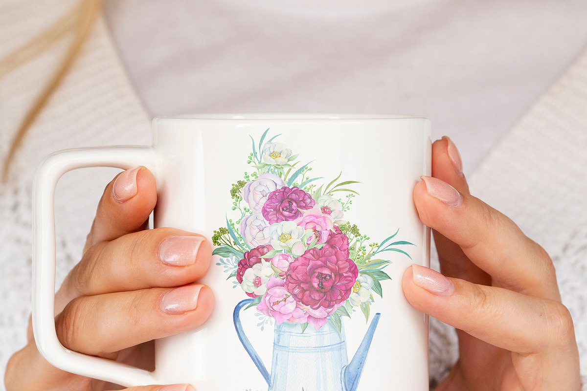 Flower bouquet Watercolor, an Illustration by MitrushovaArt (Photo 4 of 6)