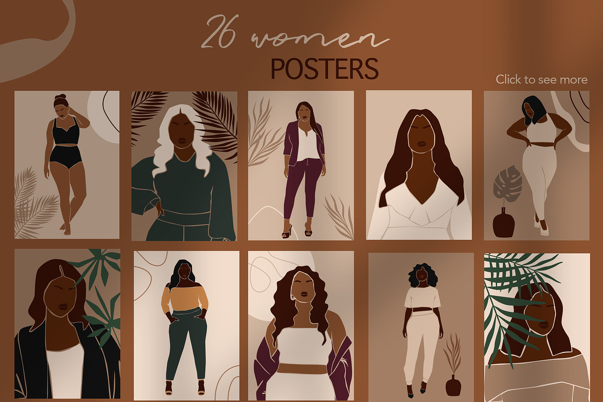 Plus size women, a Decorative Illustration by EasyArt (Photo 4 of 10)