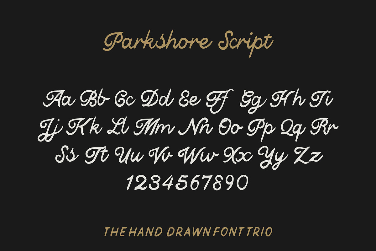 The Parkshore Font Collection, a Script Font by Hustle Supply Co. (Photo 8 of 11)