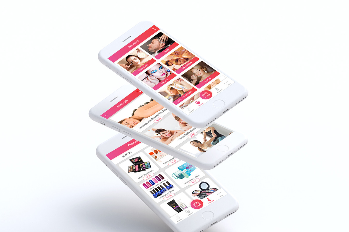 Natural Beauty & Spa Salon UI Kit, an UI Kit Template by App Innovation (Photo 5 of 12)